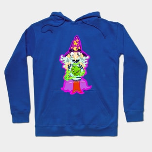 Wizards Conjuring Aliens - Colorful Illustration Hoodie